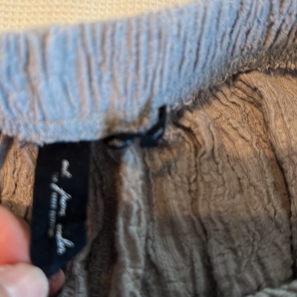 Out From Under Crinkle Elastic Pants Wide legs with drawstring size XS Gray - Picture 6 of 15